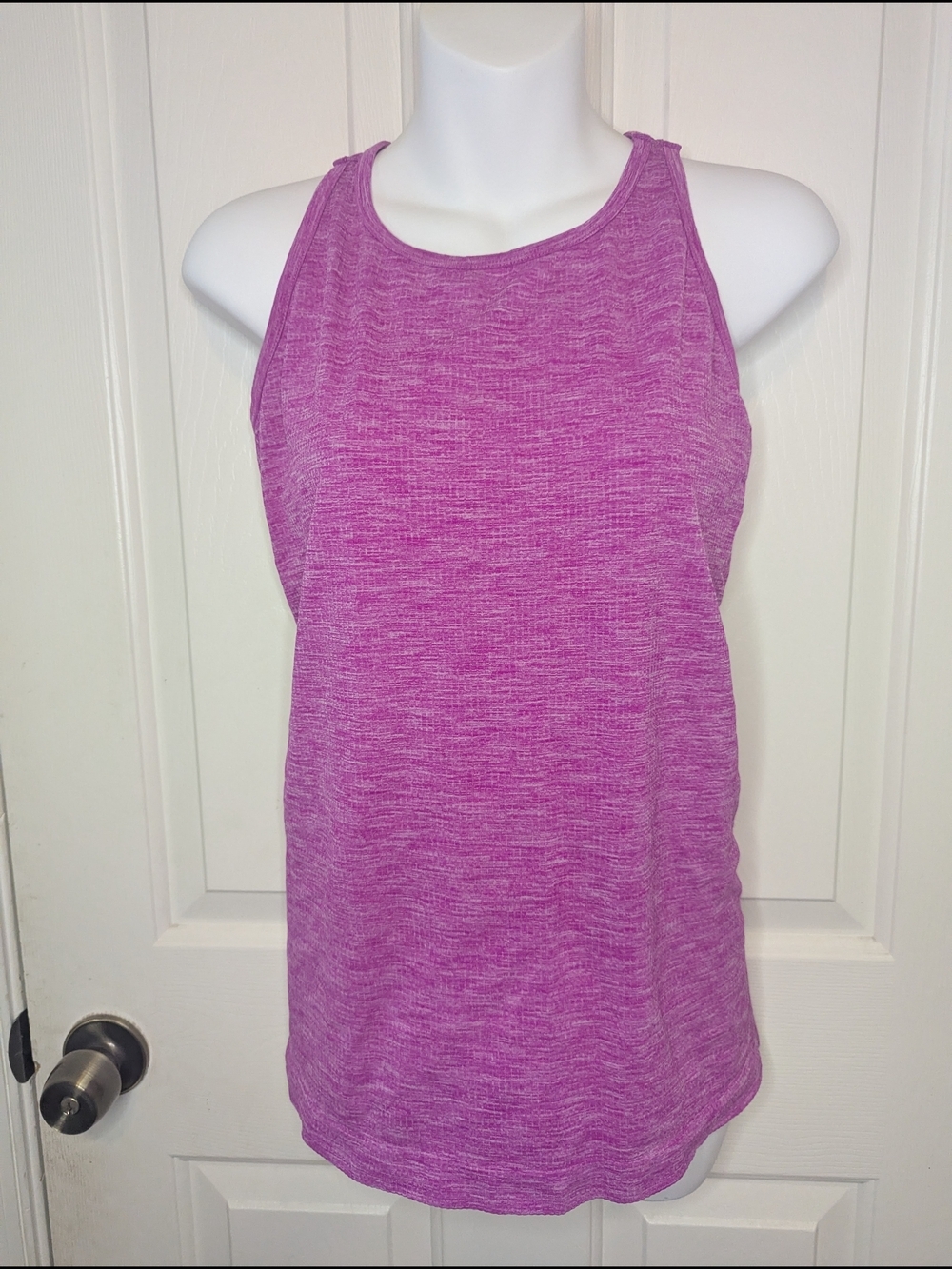 Athleta Renew Racerback Purple Heathered Tank‎ Top Size Large